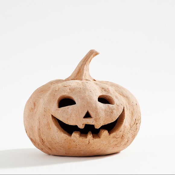 Pottery Barn Medium Size Handmade Terracotta Spooky and Cute Jack O' Lan… - Picture 8 of 16